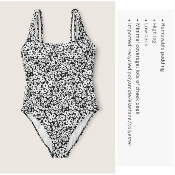 Victoria's Secret Other - NWT PINK Victoria's Secret Women's One Piece Swimsuit Medium Black White Floral